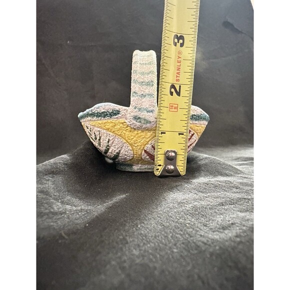 VNTG 1950s Italian Pottery Basket – Textured Glaze Multicolor Decorative Collect - Picture 9 of 9